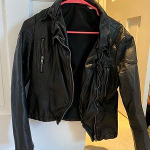 Free people Black Leather Jacket